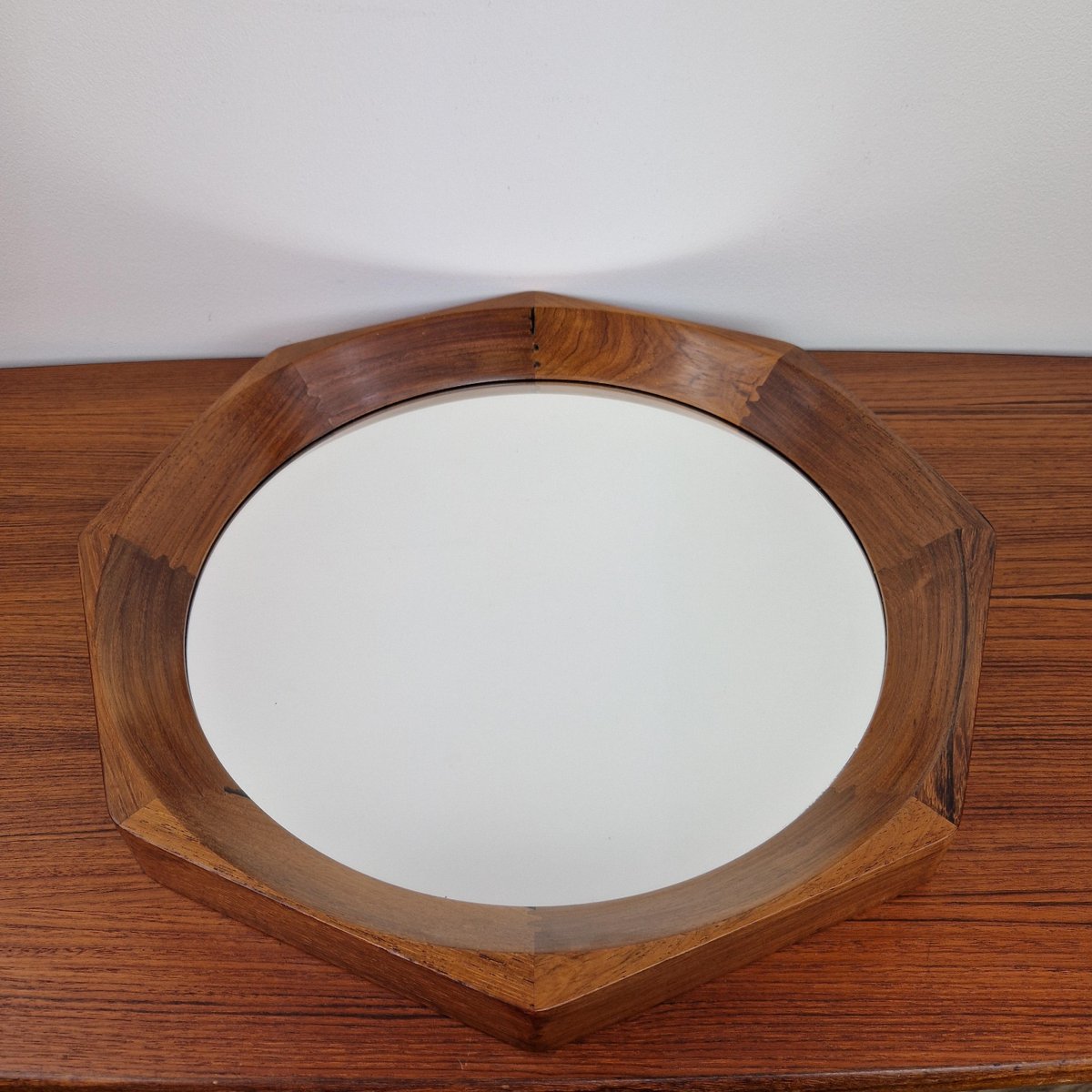 Angular Mirror Design Modern Danish Rosewood 8-Angular Wall Mirror, Denmark, 1960s for sale ...