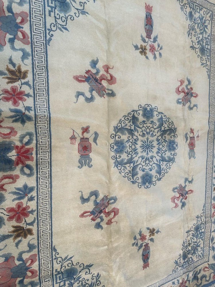 Chinese Rug 1950 Mid-Century Chinese Art Deco Rug, 1950s for sale at Pamono