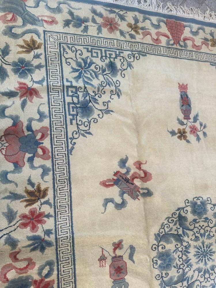 Chinese Rug 1950 Mid-Century Chinese Art Deco Rug, 1950s for sale at Pamono