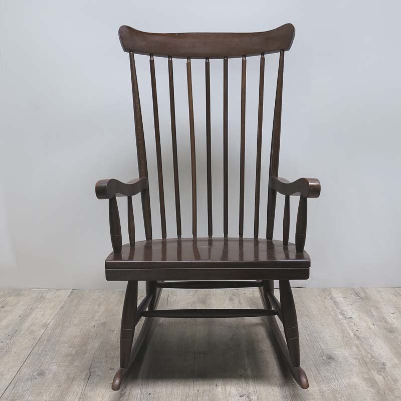 MidCentury Scandinavian Wooden Rocking Chair for sale at Pamono