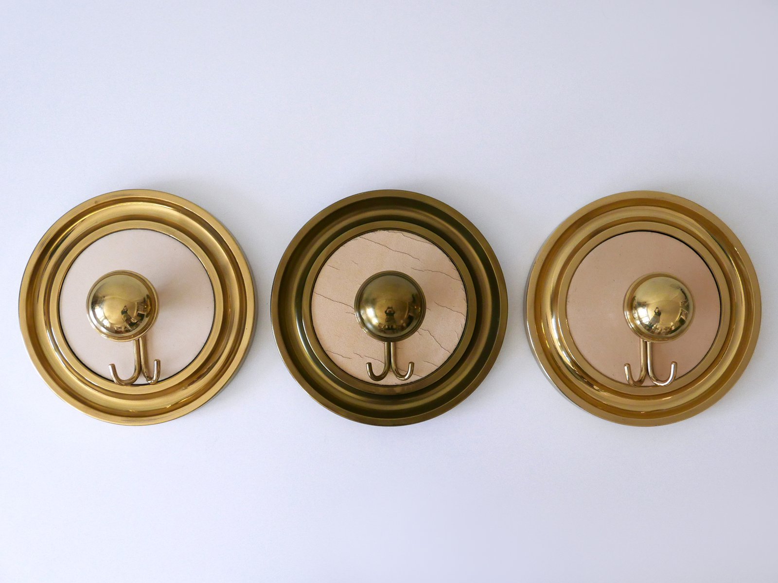 Large Mid-Century Modern Brass Coat Hooks, 1960s, Set of 3 for sale at ...