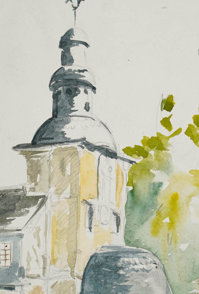 Evelyne Luez, Composition, 20th Century, Watercolour on Paper for sale ...