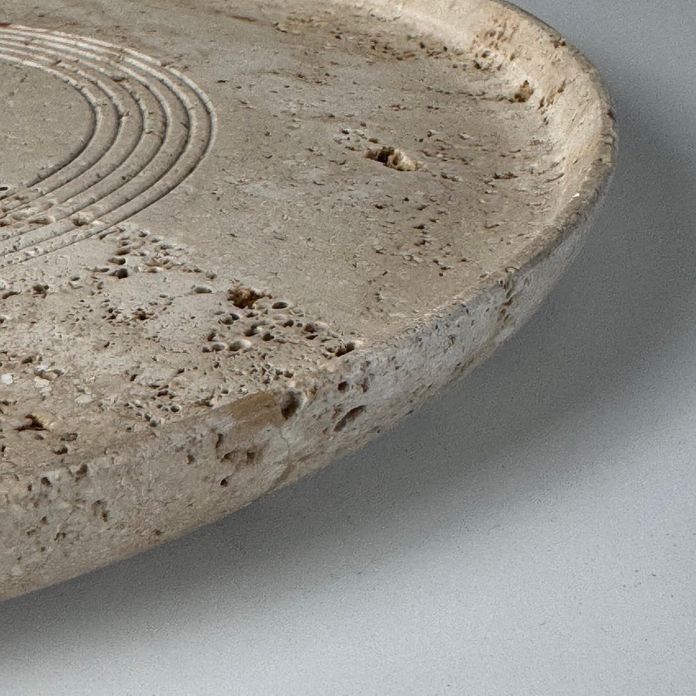 Travertine Centerpiece with Concentric Circle Design, Italy, 1970s for ...