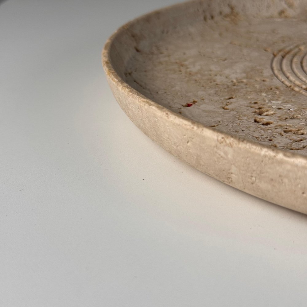 Travertine Centerpiece with Concentric Circle Design, Italy, 1970s for ...