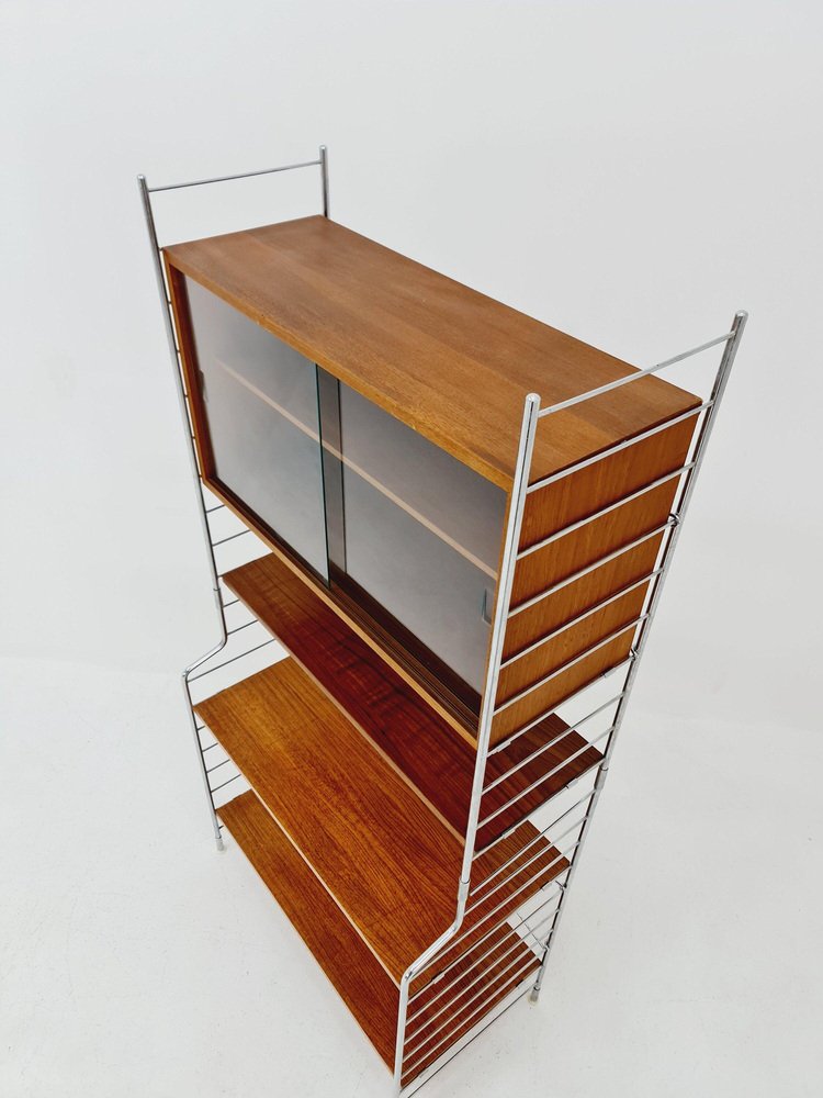 Free Standing String Shelf-System with Cabinet in Teak from WHB Germany ...