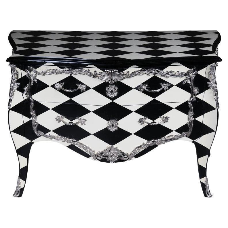 Louis XV Commode with Chessboard Pattern for sale at Pamono