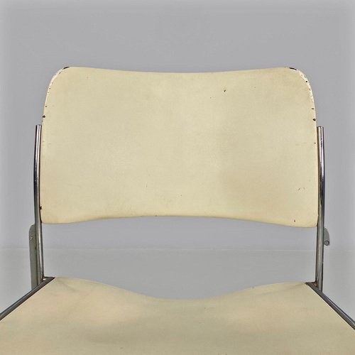 MidCentury Modern White Chairs by David Rowland for GF Furniture, 1963, Set of 3 for sale at Pamono