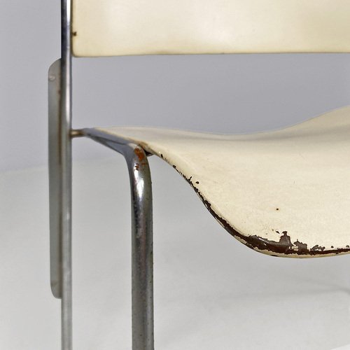 MidCentury Modern White Chairs by David Rowland for GF Furniture, 1963, Set of 3 for sale at Pamono