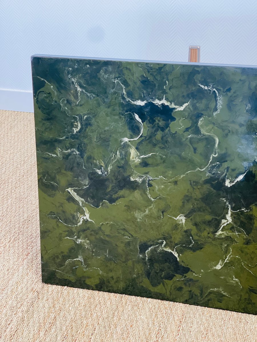 Vintage Green Marble Effect Coffee Table, 1960s for sale at Pamono