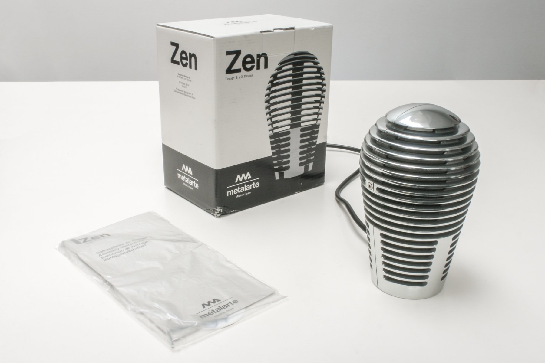 Zen Table Lamps by Devesa for Metalarte, 1980s, Set of 2 for sale at Pamono