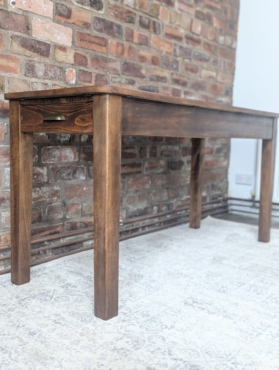 Rustic Kitchen Table with Drawer for sale at Pamono