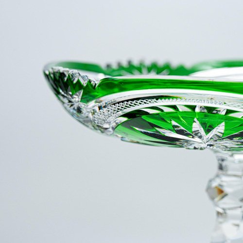 Baccarat Grass Green Crystal Cut Glass, France, 1920s for sale at
