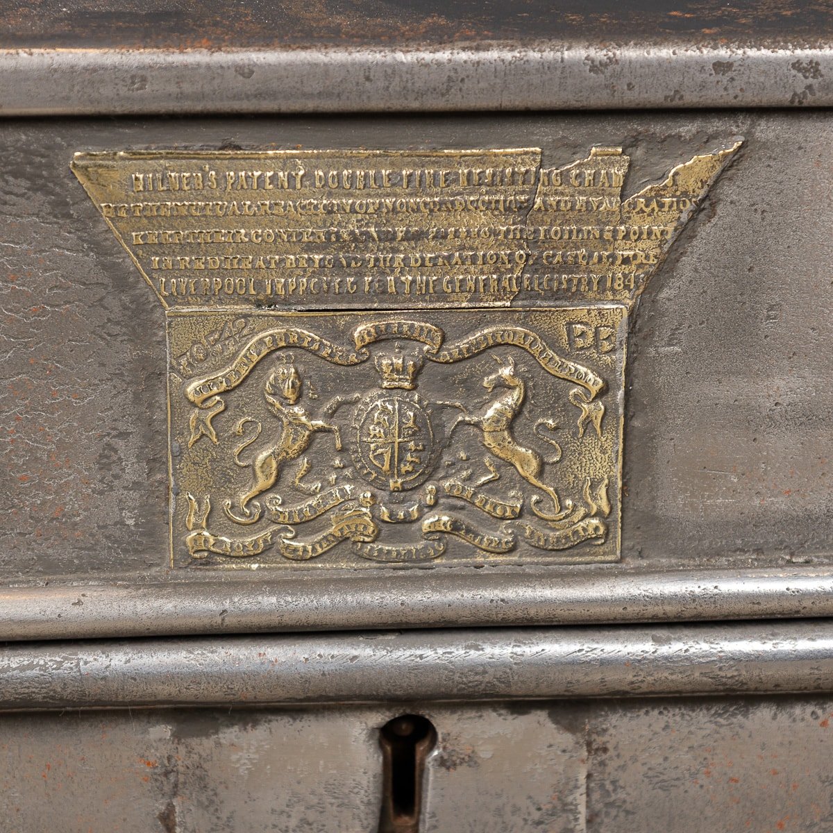 20th Century Victorian Cast Iron Fire Resistant Strong Box from Milner