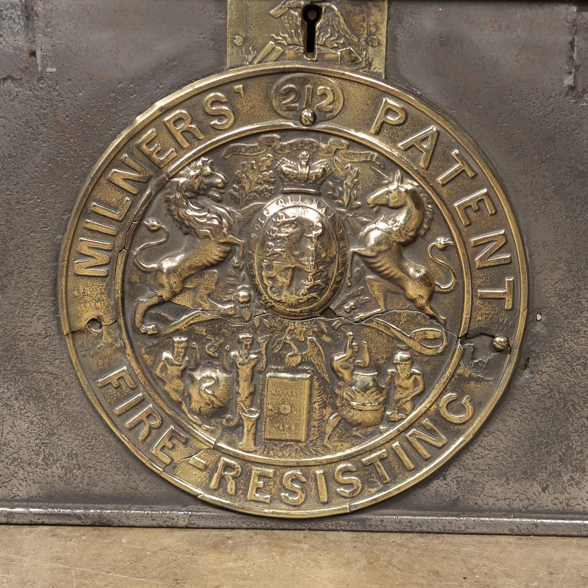 20th Century Victorian Cast Iron Fire Resistant Strong Box from Milner