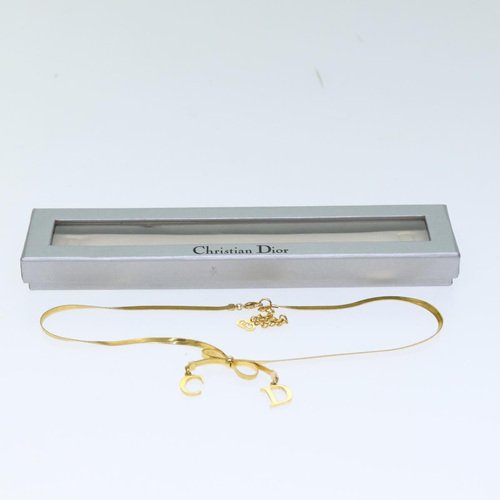 Ribbon Necklace in Metal and Gold from Christian Dior for sale at Pamono
