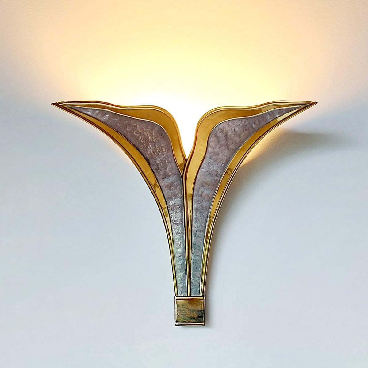 Lampe De Table Insecte Henri Fernandez - Style Vintage Rétro, Verre Multicolore