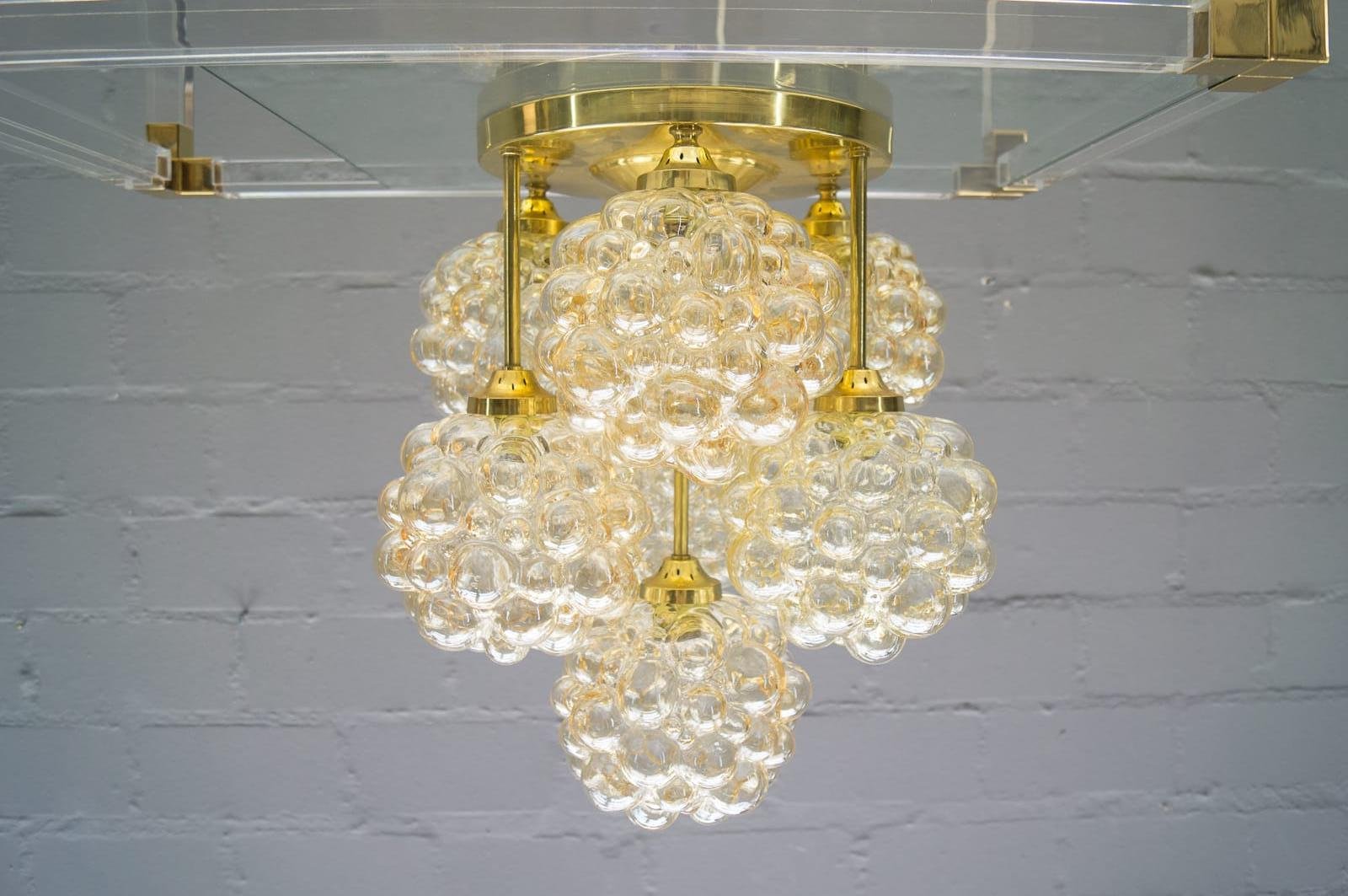 Gold Bubble Glass Ceiling Light By Helena Tynell For Limburg 1960s Gold Bubble Glass Ceiling Light By Helena Tynell For Limburg 1960s