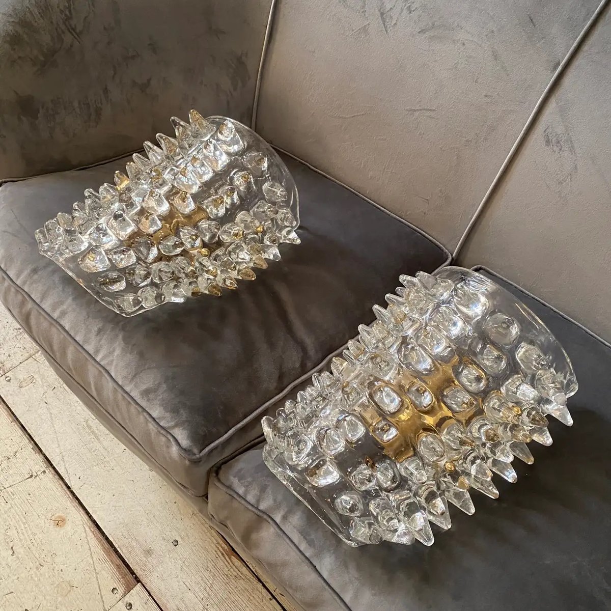 Mid-Century Modern Rostrato Murano Glass Wall Sconces, 1980s, Set of 2 ...