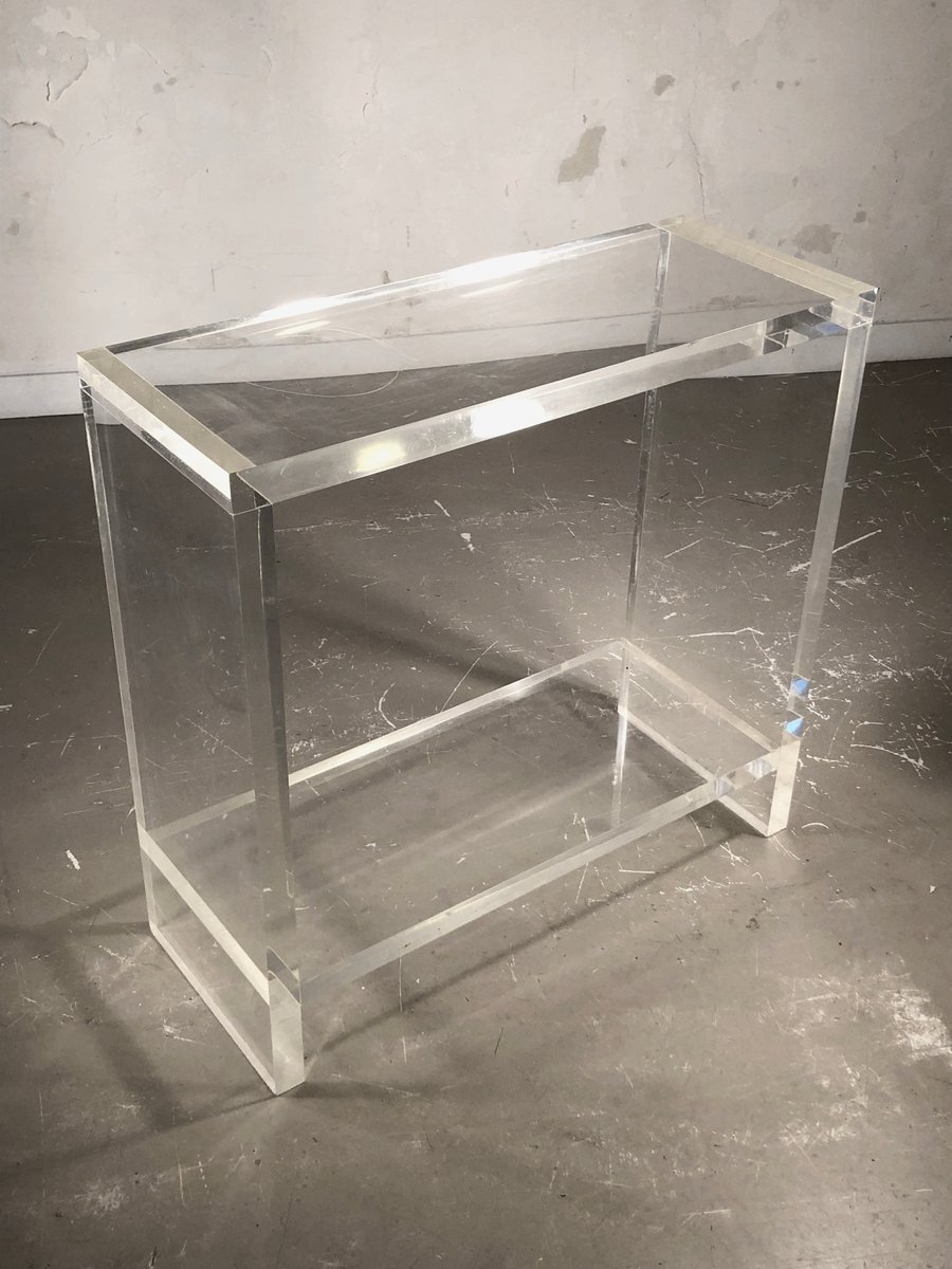 Postmodern Acrylic Glass Console Table, France, 1970s for sale at Pamono