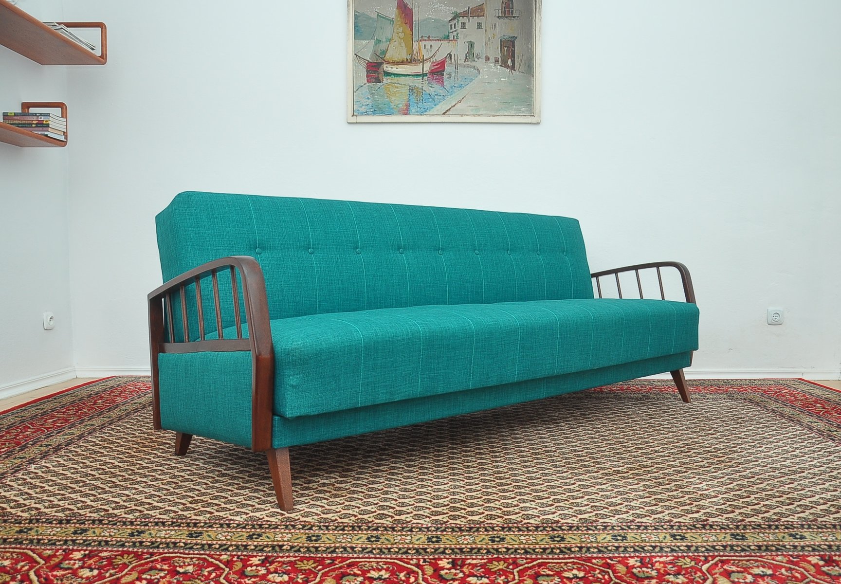 Canapé Turquoise, 1960s en vente sur Pamono