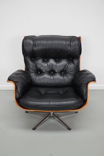 Fauteuil Tournant Martin Stoll Vintage 1960 En Bois Et... DEA