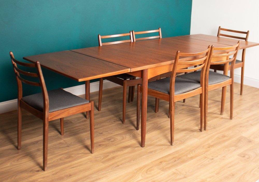 Extending Dining Table & Chairs by Victor Wilkins for G Plan, Set of 7 ...