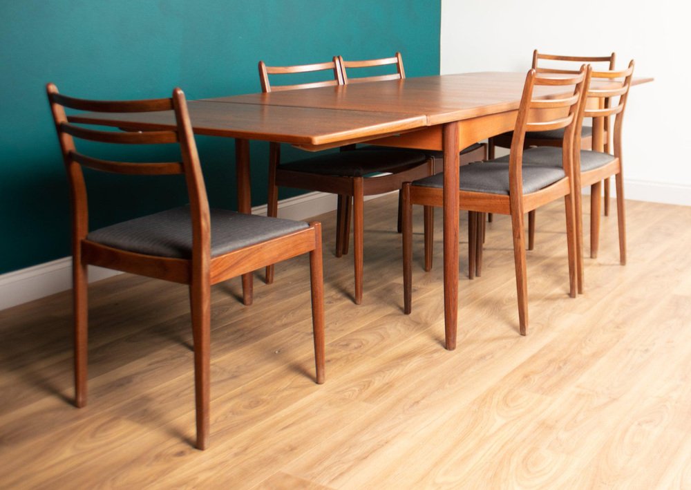 Extending Dining Table & Chairs by Victor Wilkins for G Plan, Set of 7 ...