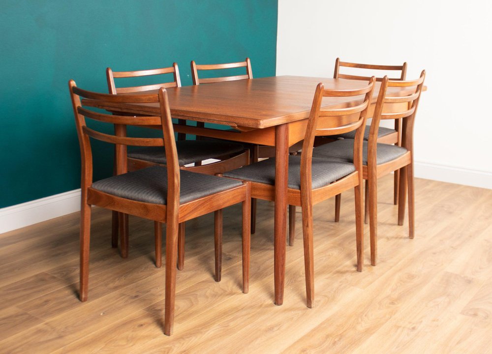 Extending Dining Table & Chairs by Victor Wilkins for G Plan, Set of 7 ...