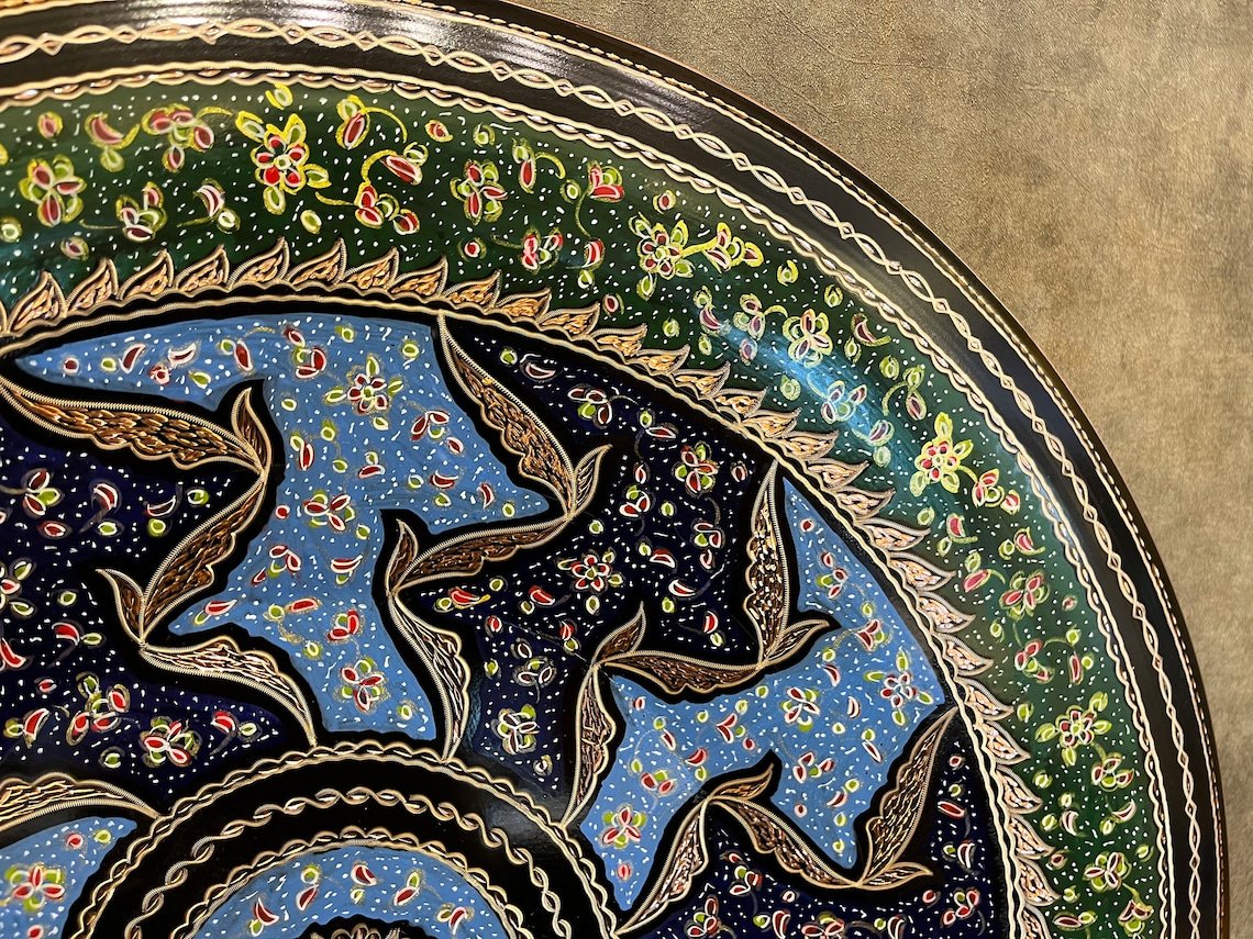 Hand Painted Bohemian Pink Floral Shelf - View #7