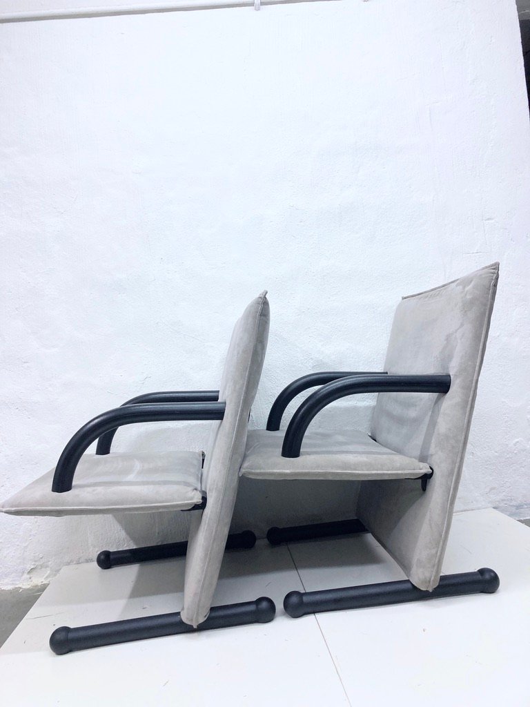 Fauteuil Vintage Arflex Modèle T-Line Par Burkhard Vogtherr - Design Années 80