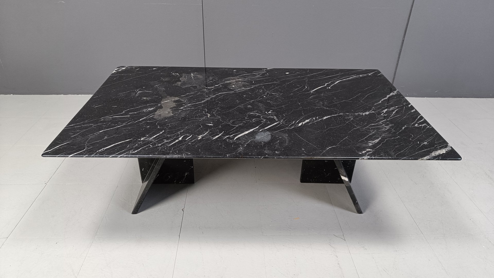 Vintage Black Marble Coffee Table, 1970s for sale at Pamono