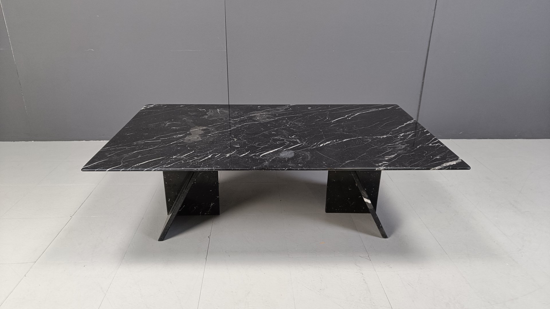Vintage Black Marble Coffee Table, 1970s for sale at Pamono