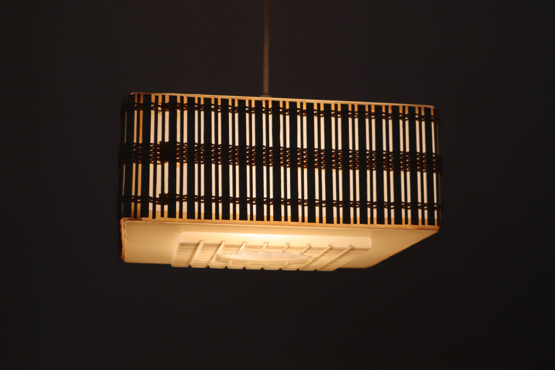 Minimalist Cubist Hanging Light, 1970s for sale at Pamono