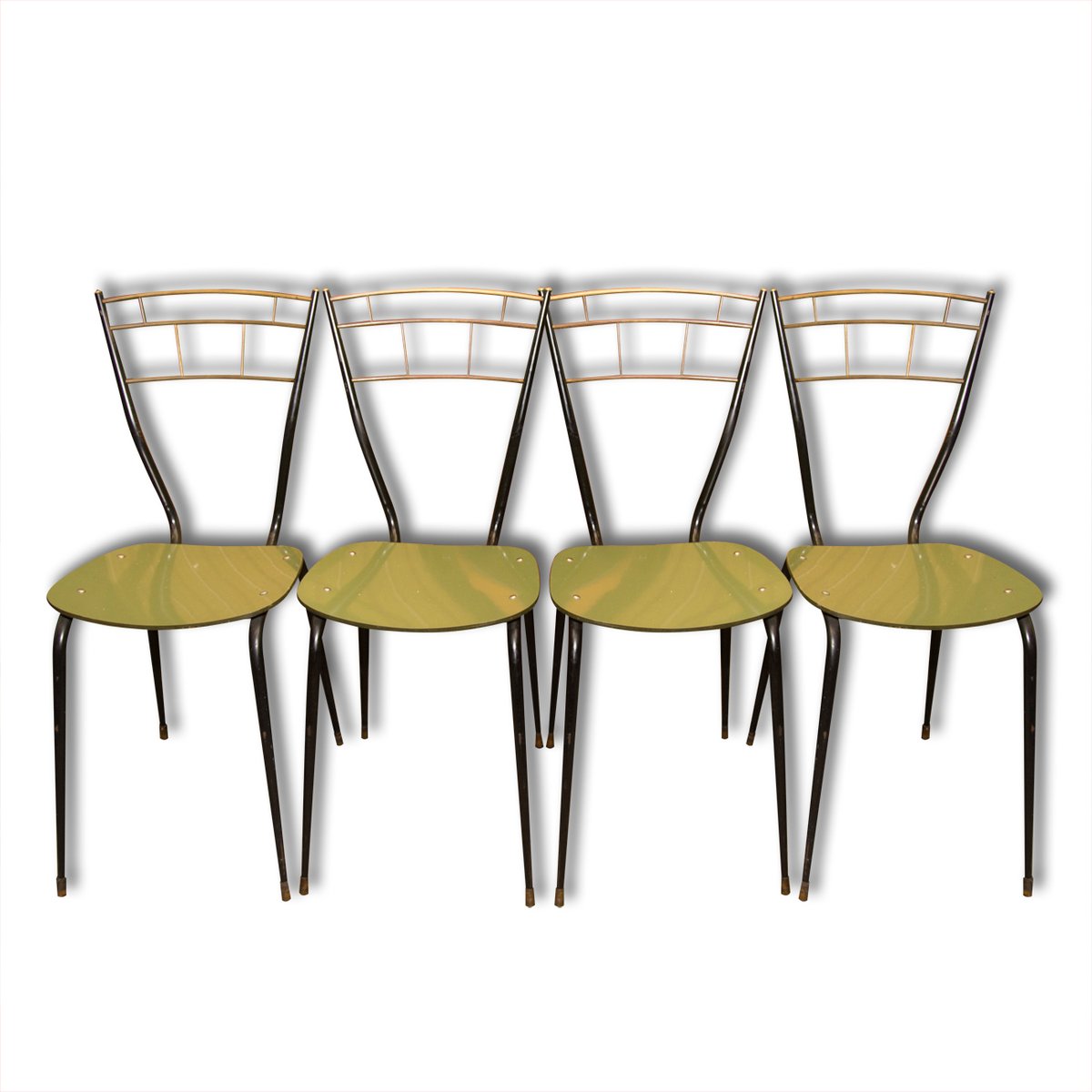 Sillas de comedor italianas Mid-Century con asientos laminados ... Sillas de comedor italianas Mid-Century con asientos laminados ...