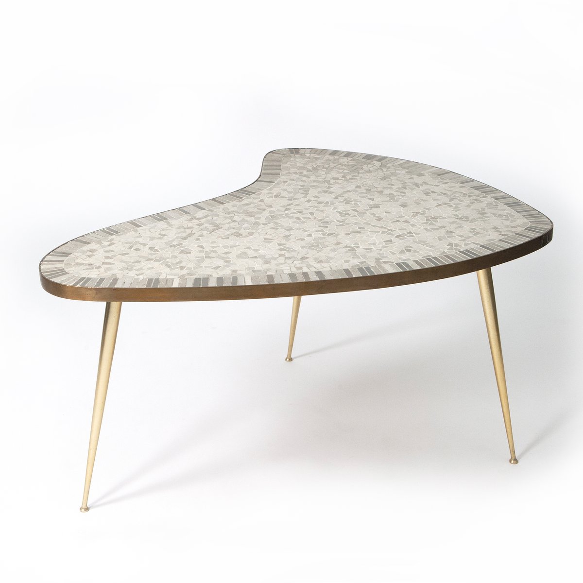 Organic Brass Coffee Table With Mosaic 1950s For At Pamono Organic Brass Coffee Table With Mosaic 1950s