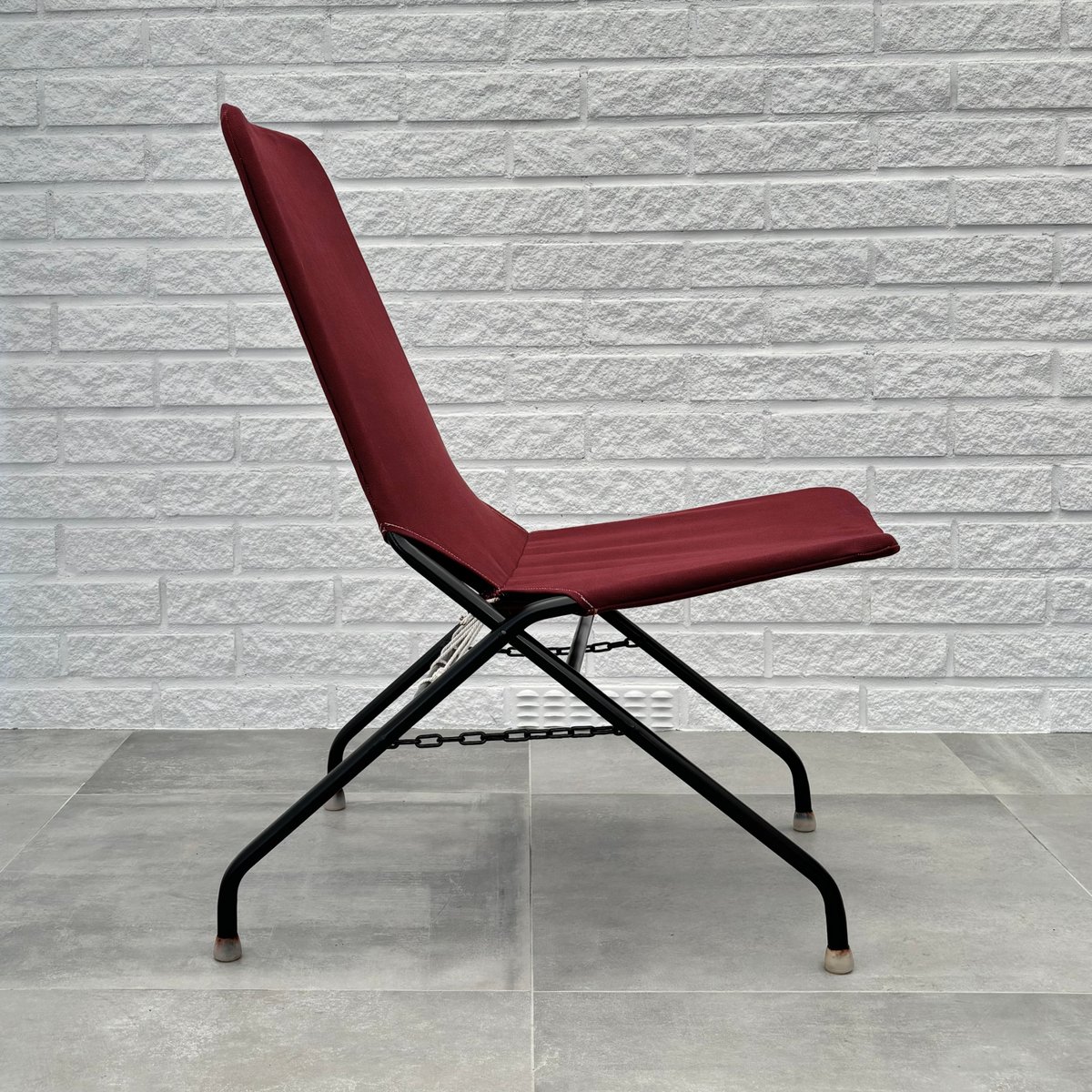 Modernist Folding Chair Oscar String Design attributed to Olof Pira for ...