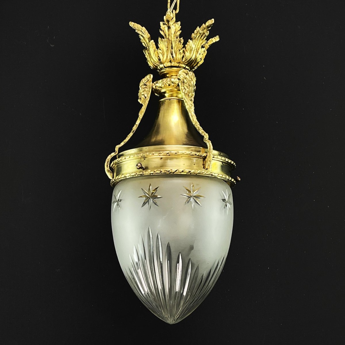 Image showcasing Art Nouveau Hanging Lamp in Bronze, 1890s for sale at Pamono