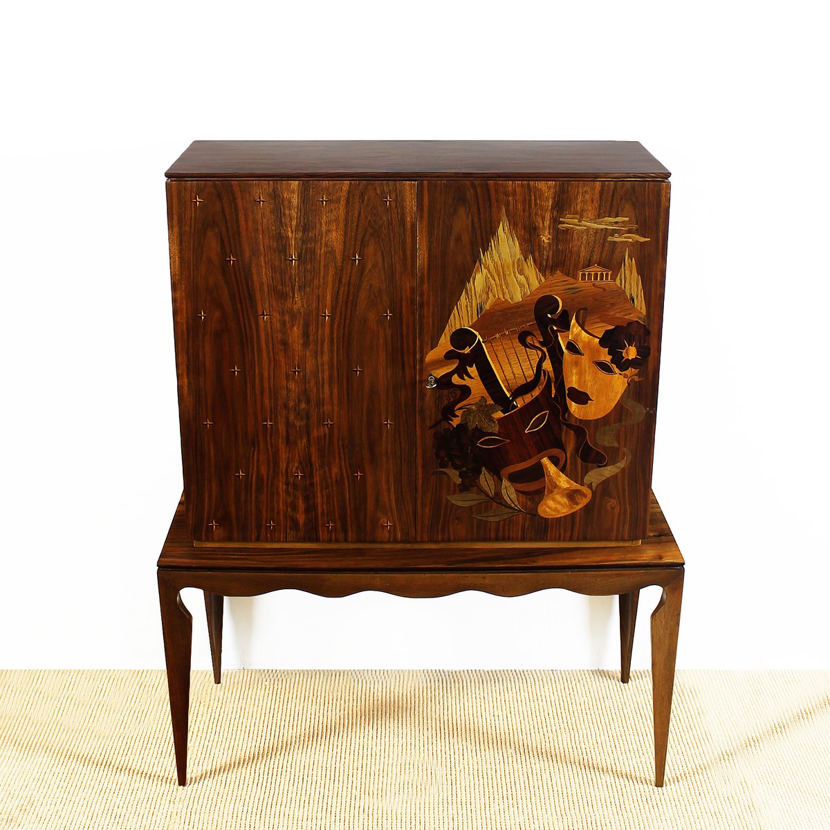 Kleiner Barschrank mit Zwei Ablagen, 1940er bei Pamono kaufen
