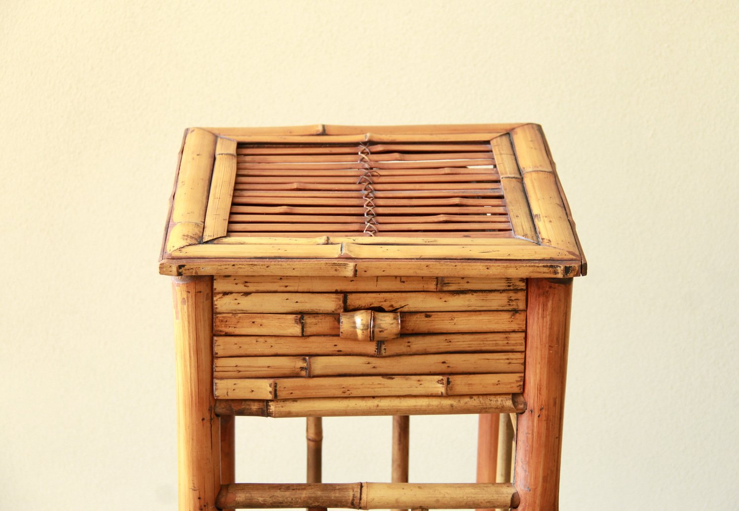Vintage Bamboo Entryway Table / Console, Italy, 1970s for sale at Pamono