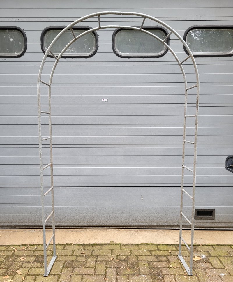 Classic Galvanized Rose Arch Rack for Climbing Plants for sale at Pamono