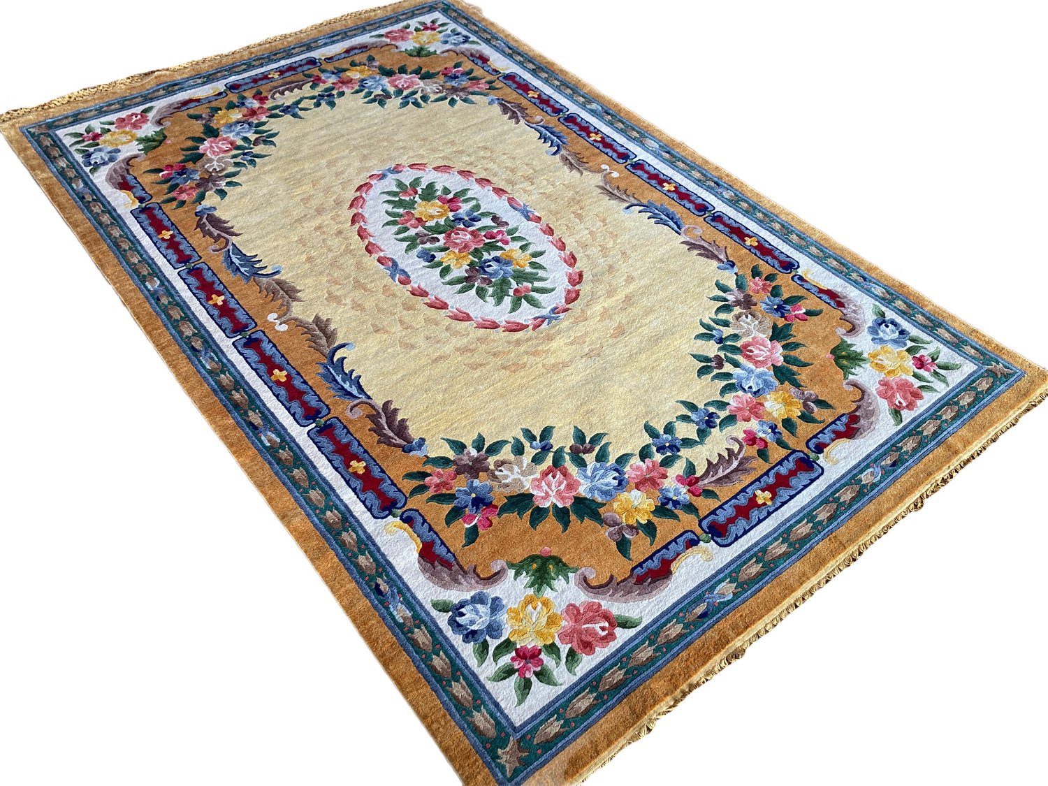 Chinese Rug 1950 Vintage Chinese Silk Rug, 1950s for sale at Pamono