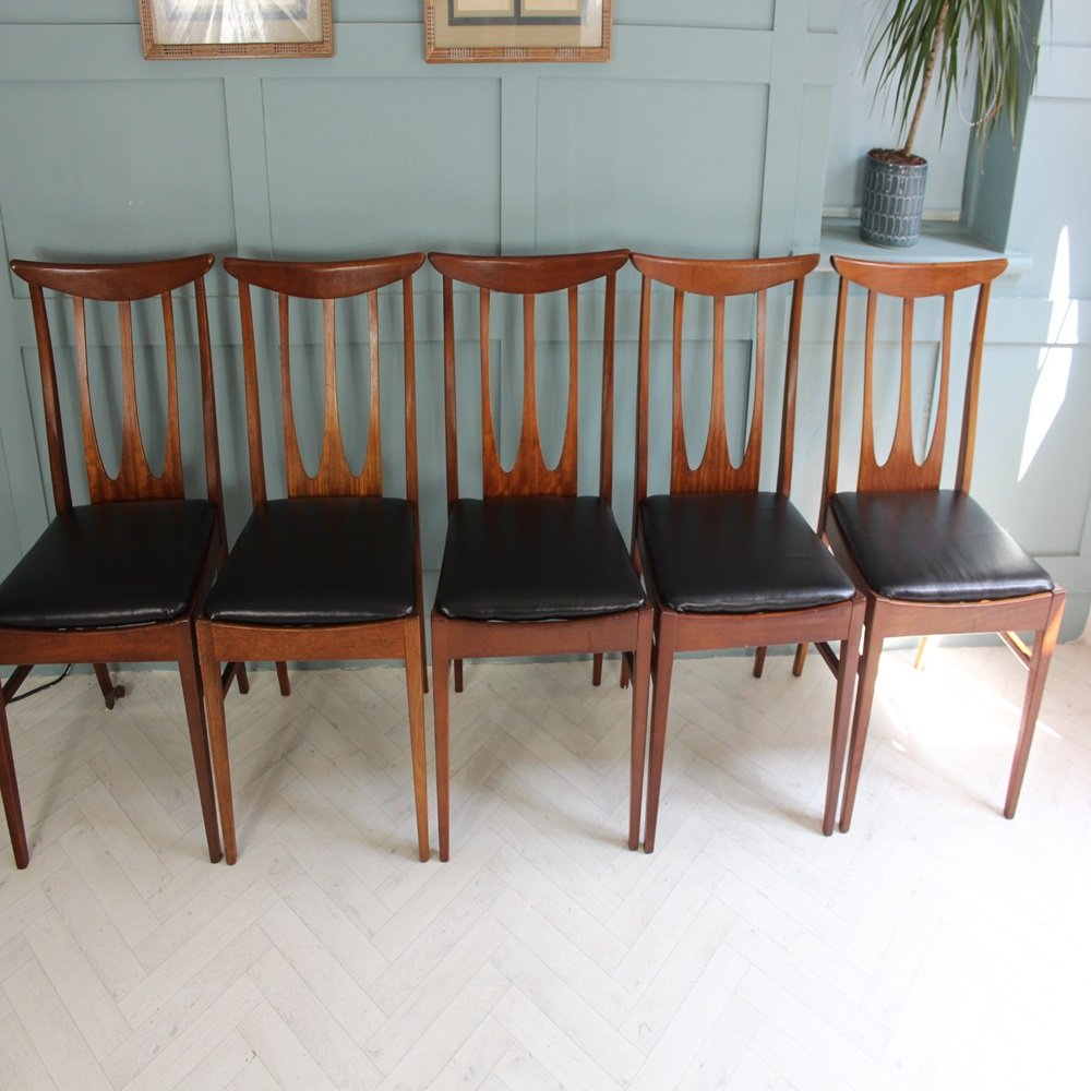 Vintage Dining Chairs in Teak from G Plan, Set of 5 for sale at Pamono
