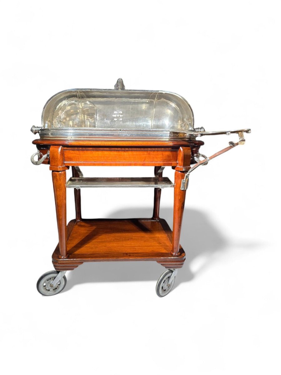 French Silver-Plated Carving Cart from Christofle, 1920 for sale at Pamono