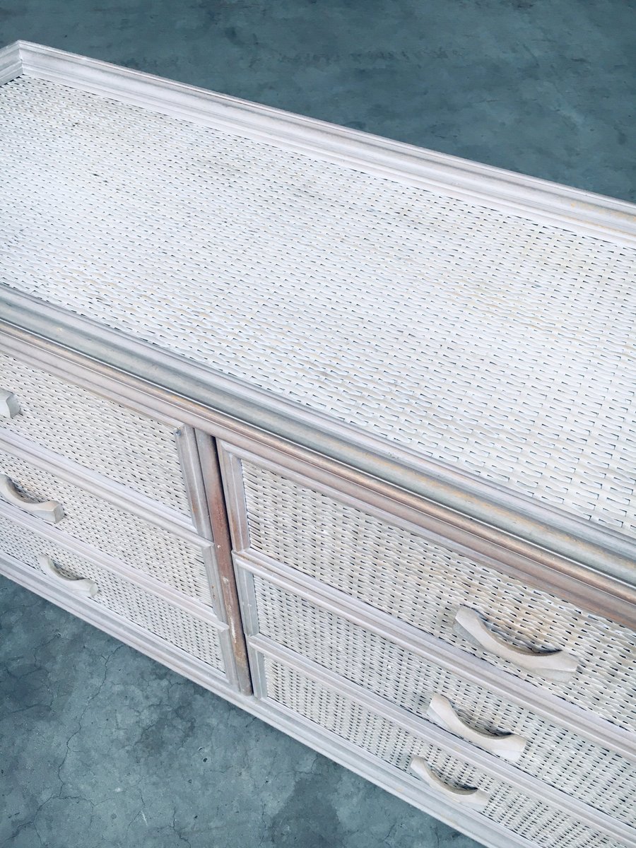 Commode rotin tressé 6 tiroirs - Brin d'Ouest