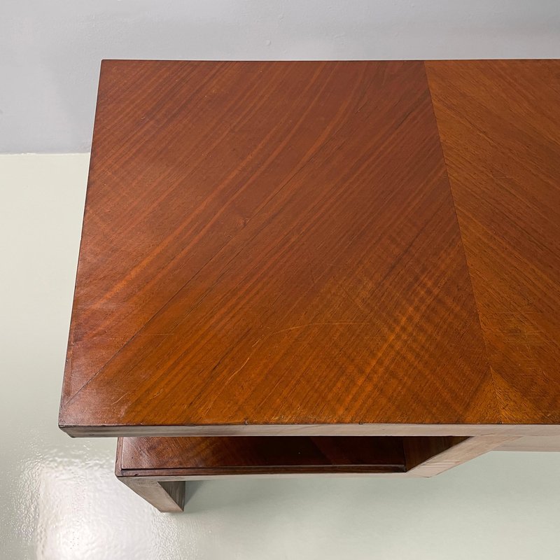 Console moderne ovale 120cm Calyptus Bois foncé