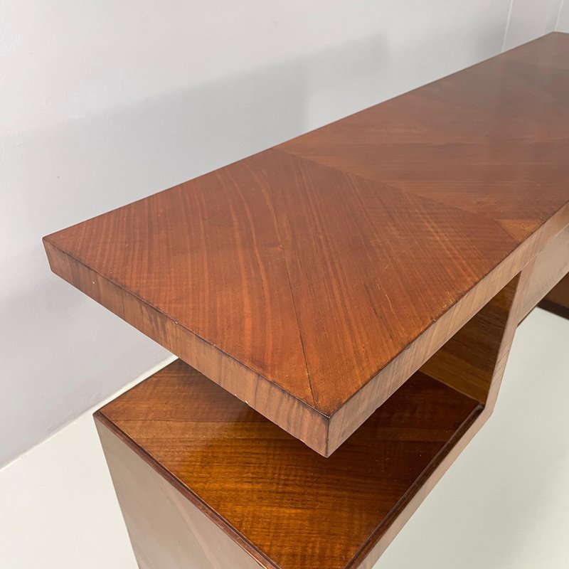 Italian Art Deco Wooden Rectangular Console Tables with Drawer, 1940s ...