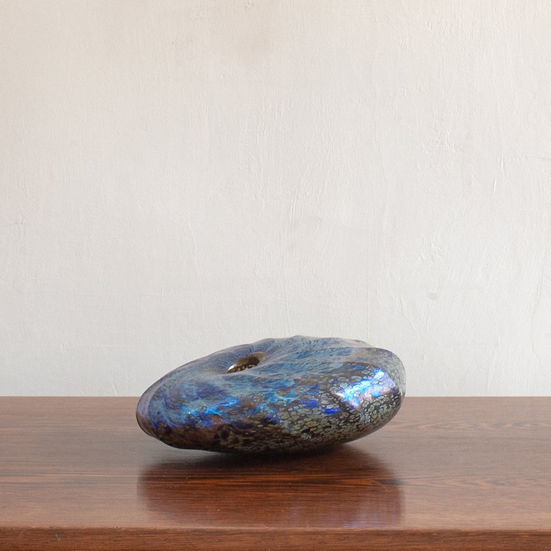 Vase Vintage en Verre Soufflé par Peter Layton, 1984 en vente sur Pamono