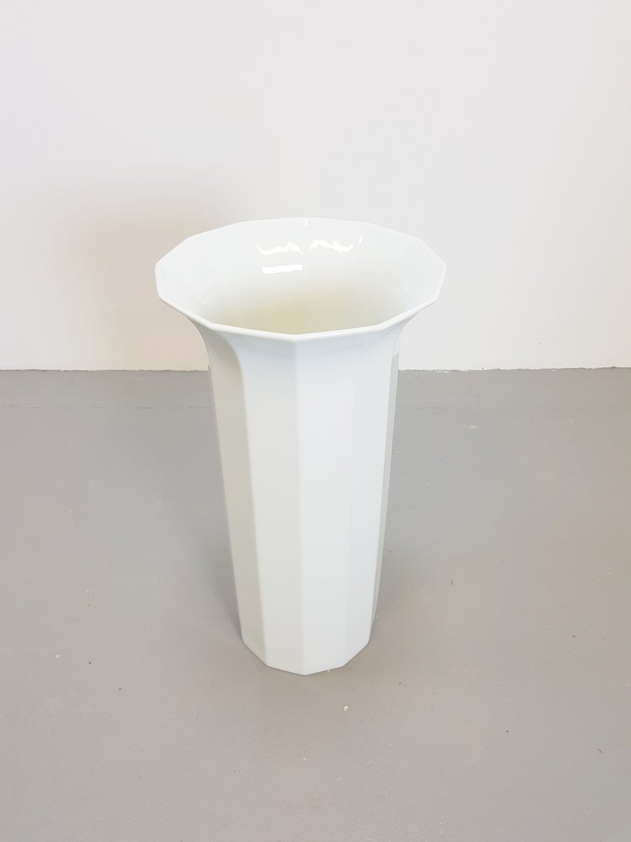 Vase Goebel Kaiser Polygono étoile En Porcelaine Blanche - 14cm, Déco Fleurs