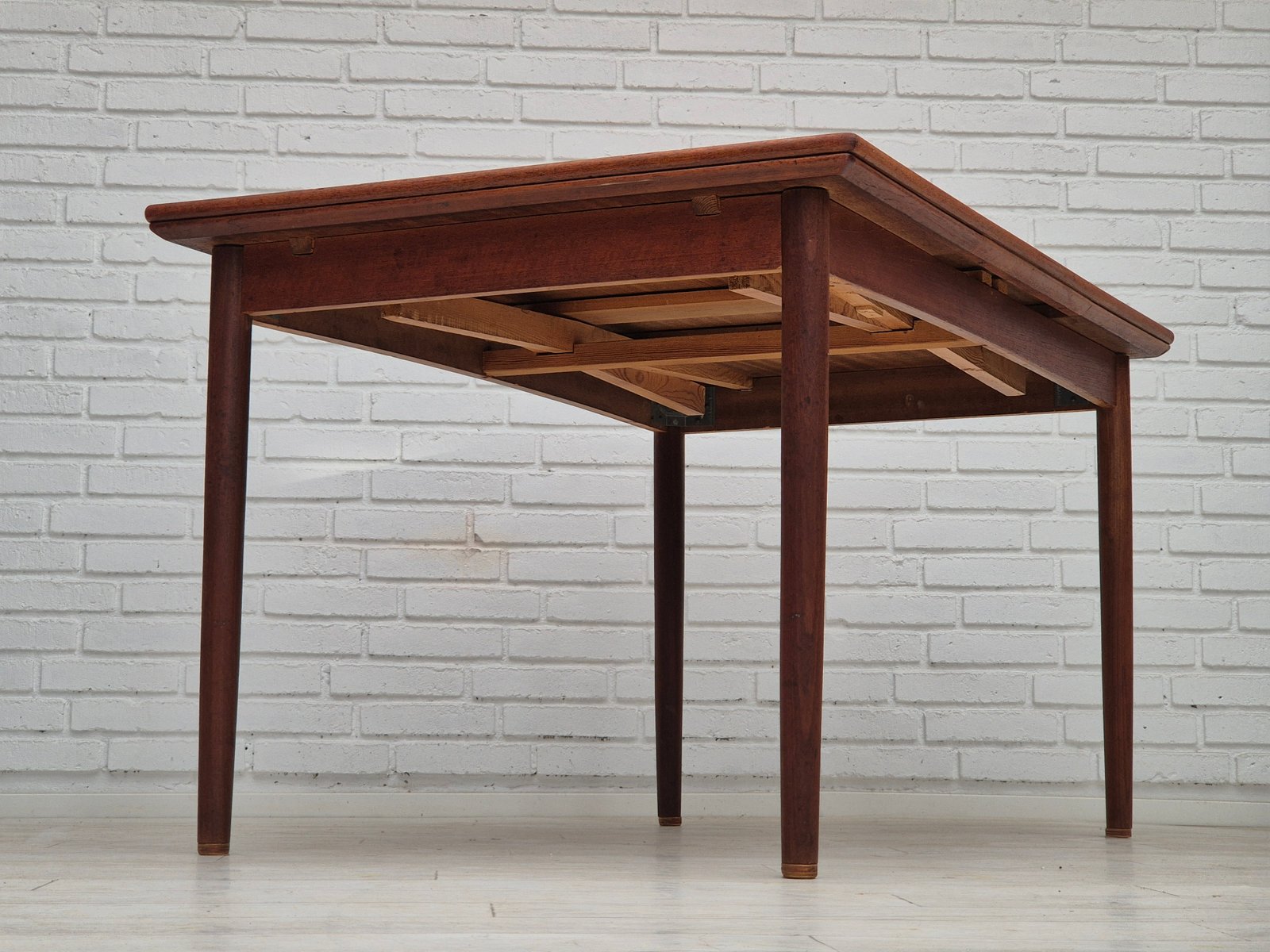 Vintage Danish Foldable Dining Table in Teak, 1960s for sale at Pamono