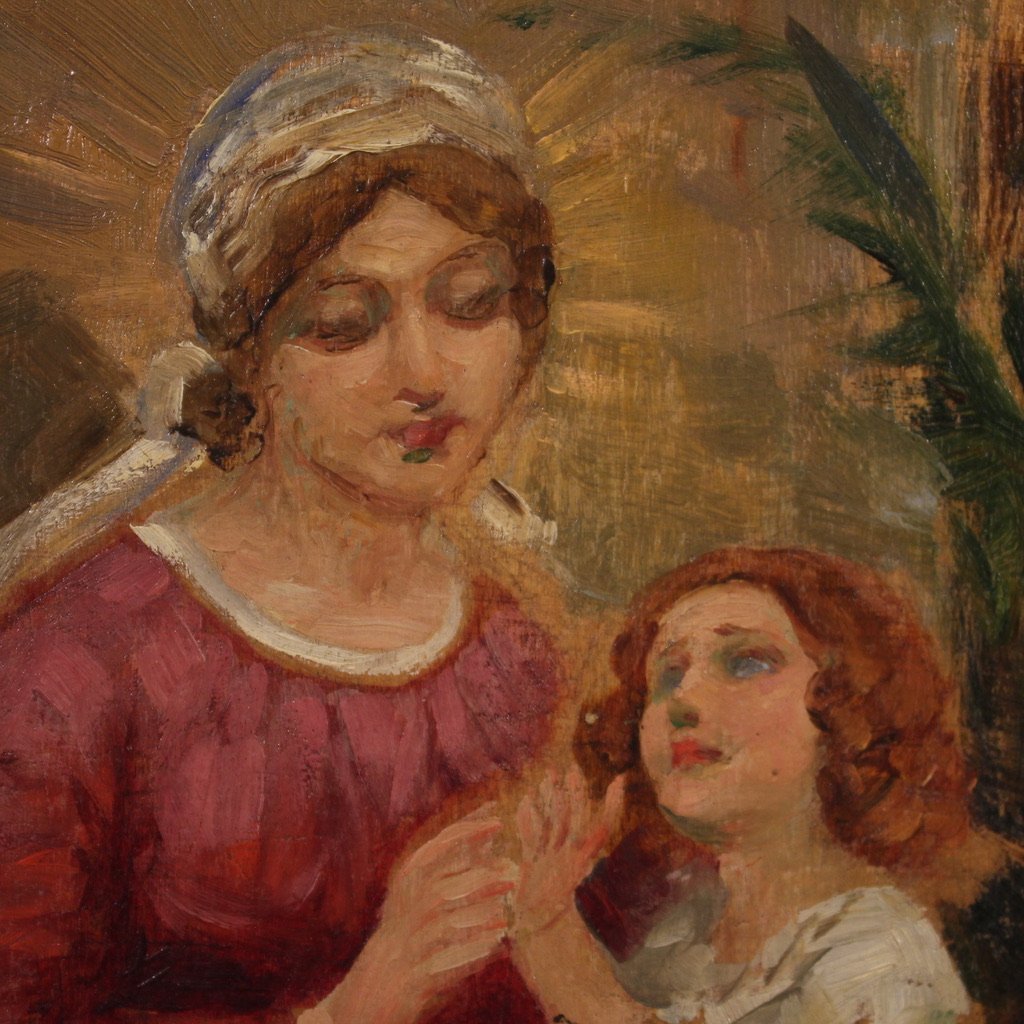 G. Grassis, Figurative Scene, 20th Century, Oil Painting, Framed for